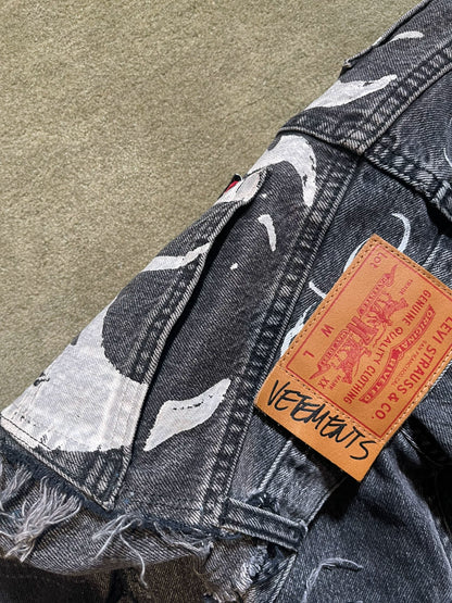 vetements 19 deconstructed tattoo denim pants