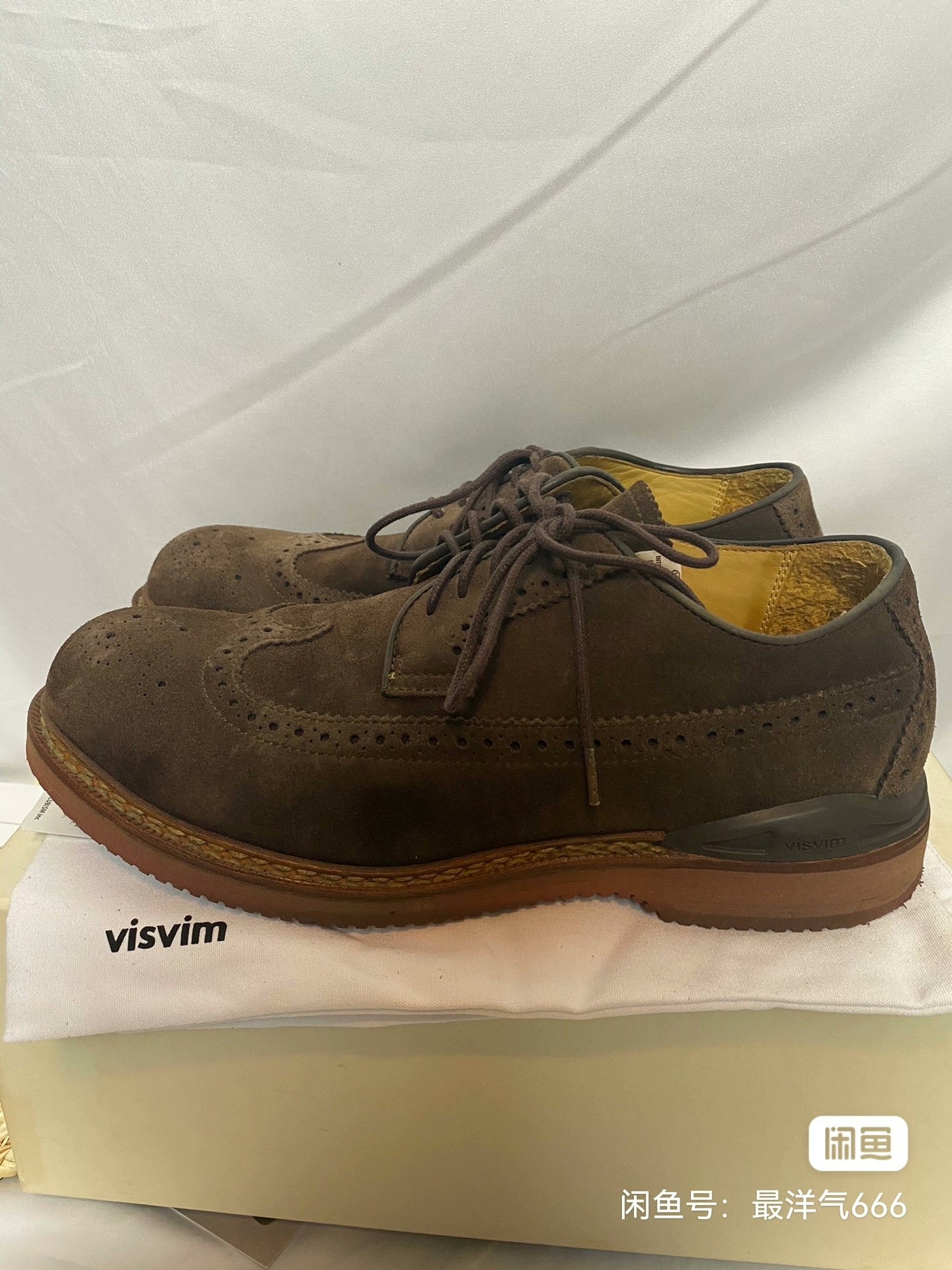 visvim brown brogue leather shoes