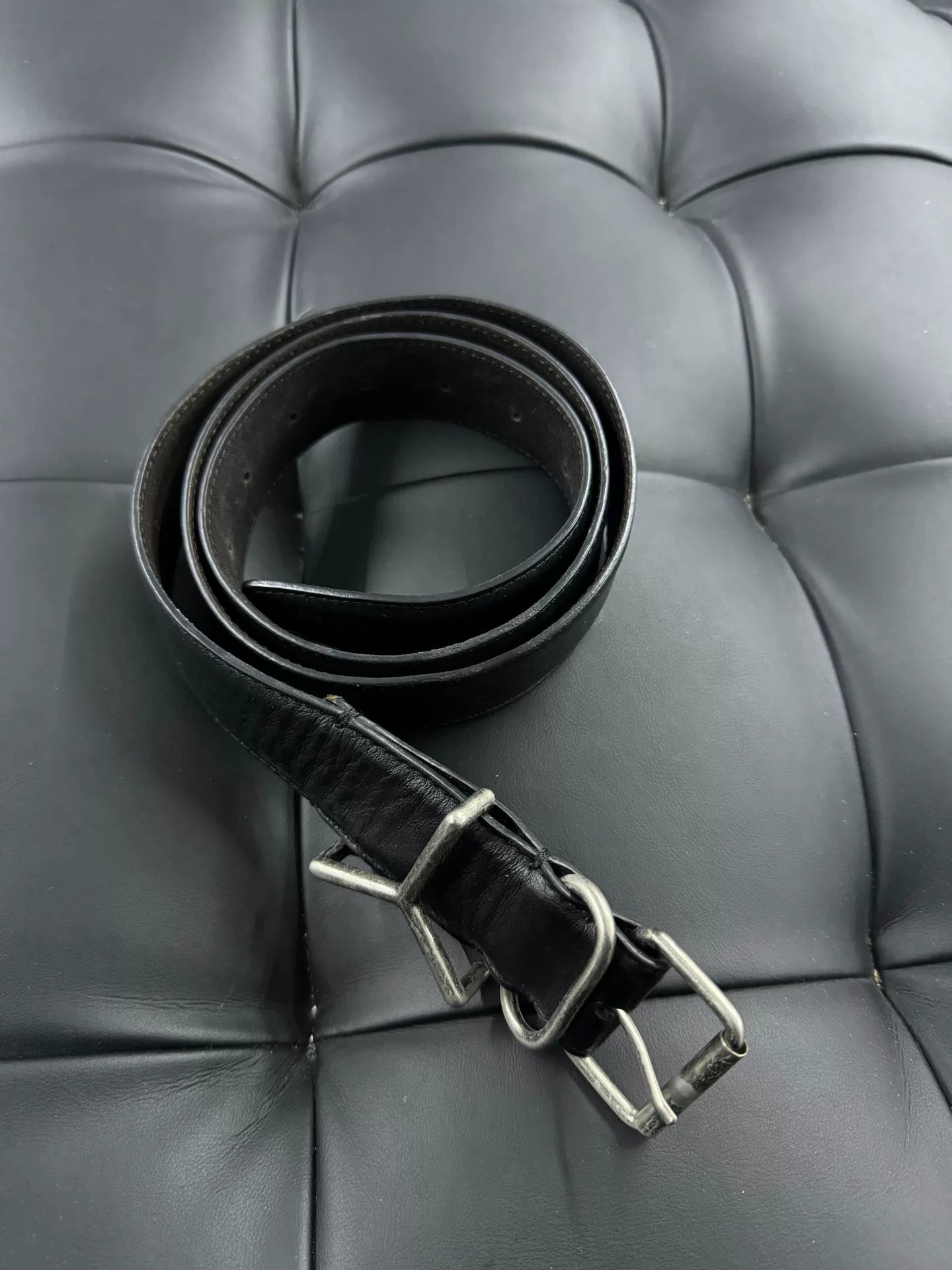 Y/project Black Leather Belt