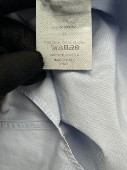 dior light blue embroidered cd bee shirt