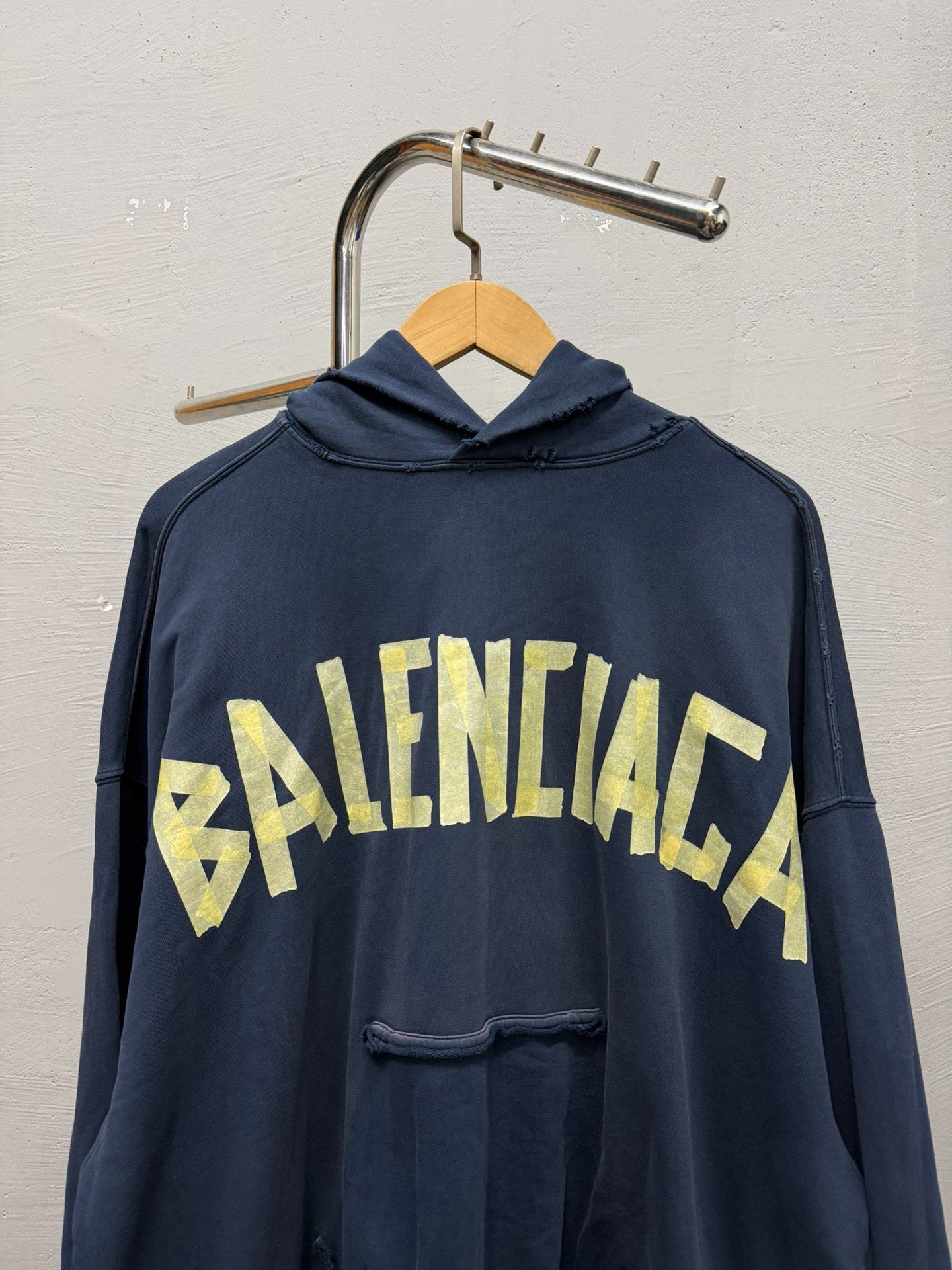 Balenciaga SS24 Dark Blue Tape Hoodie XXS