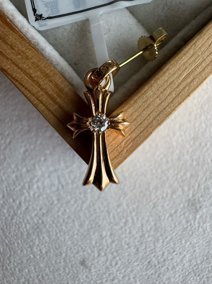Chrome Hearts 22k Gold Babyfat Earrings