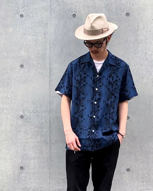 wacko maria short sleeve snake pattern shirt