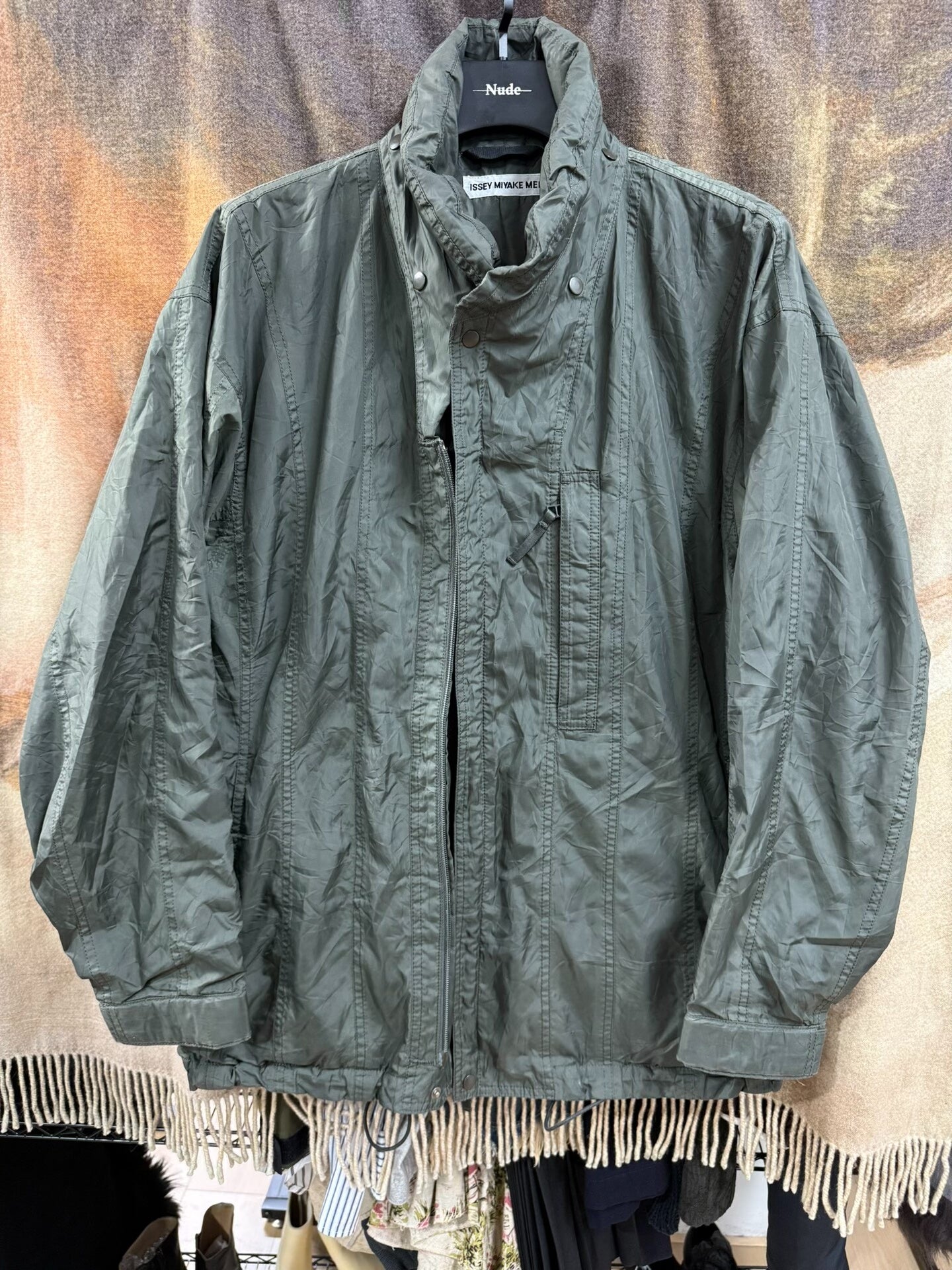 issey miyake studded zip jacket size 2