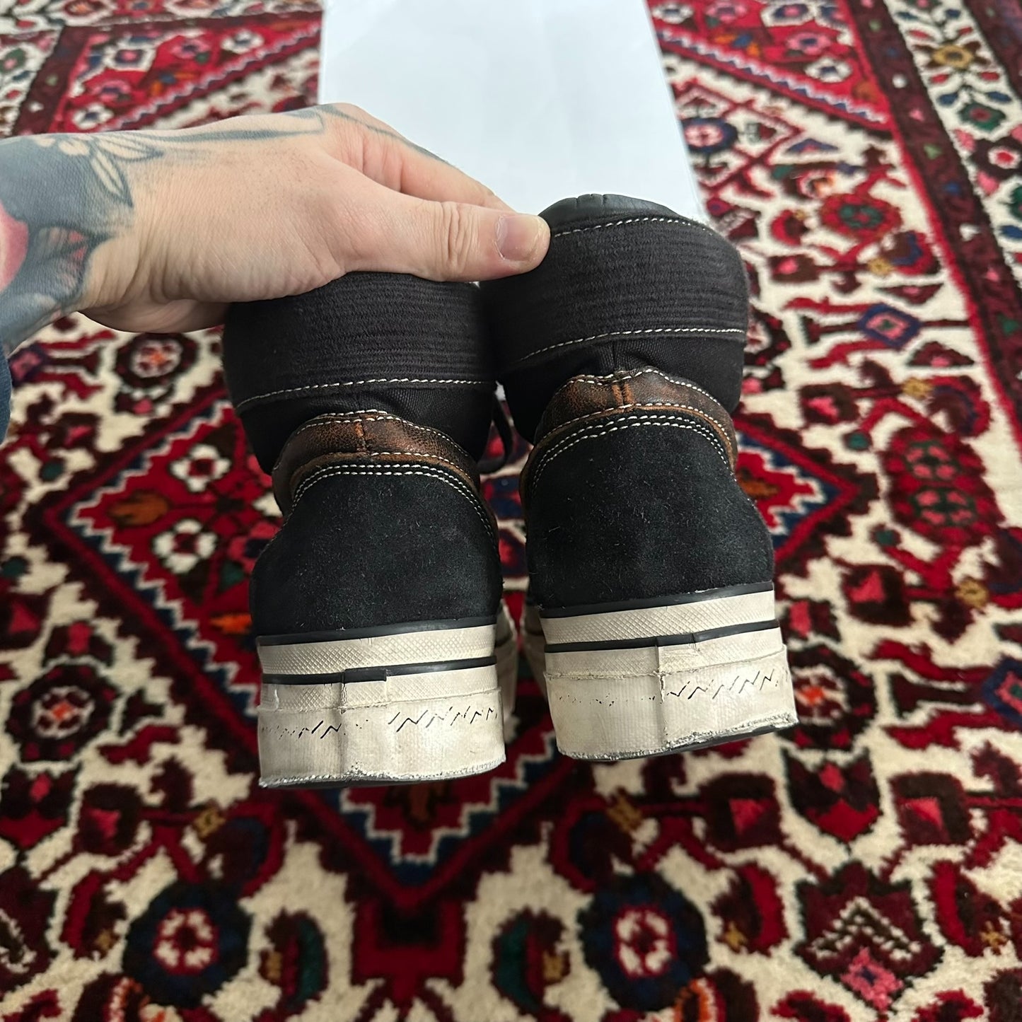 visvim zephyr hi g.patten canvas shoes