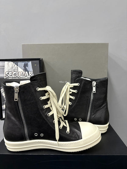 Rick Owens 26SS Black Sheepskin High-Top