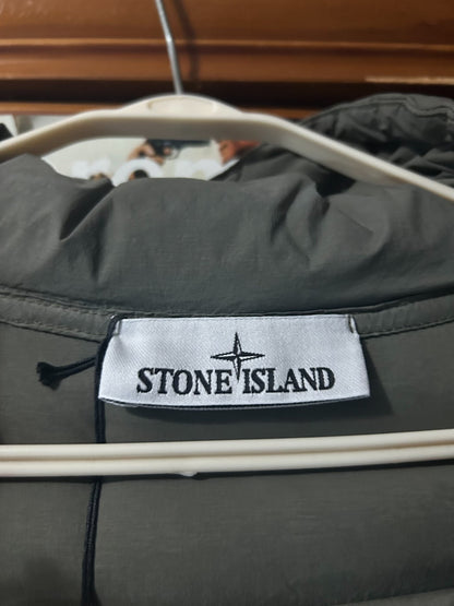 Stone Island Green Hooded Puffer Jacket