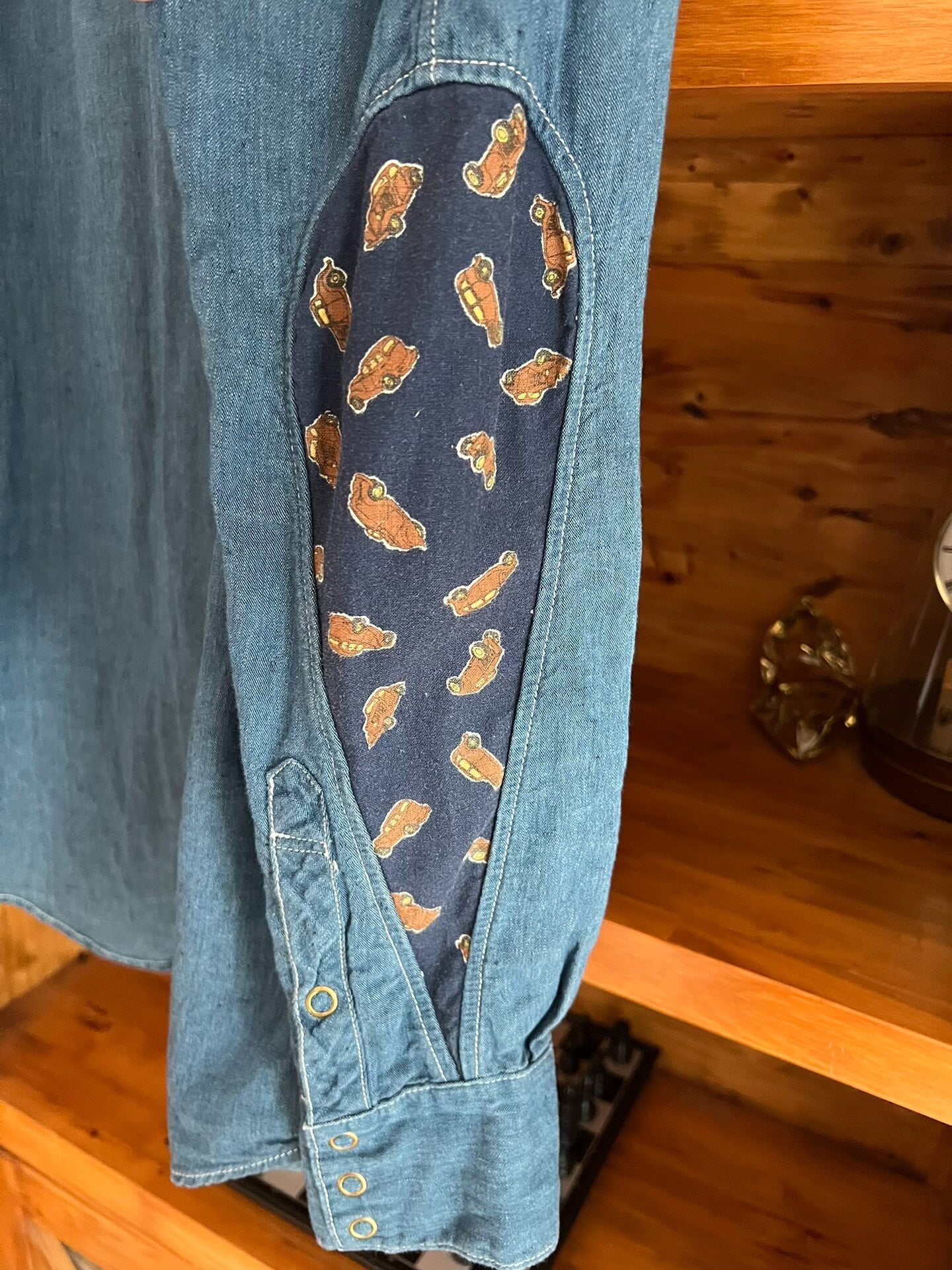 rare blue dye cotton linen shirt