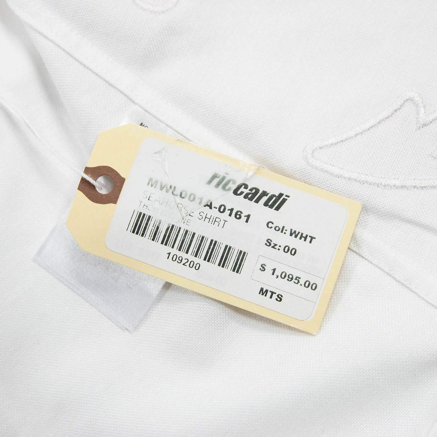 Thom Browne White Embroidered Shirt