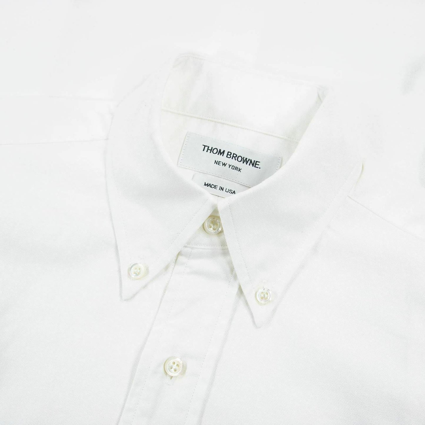 Thom Browne White Underwater Embroidery Shirt