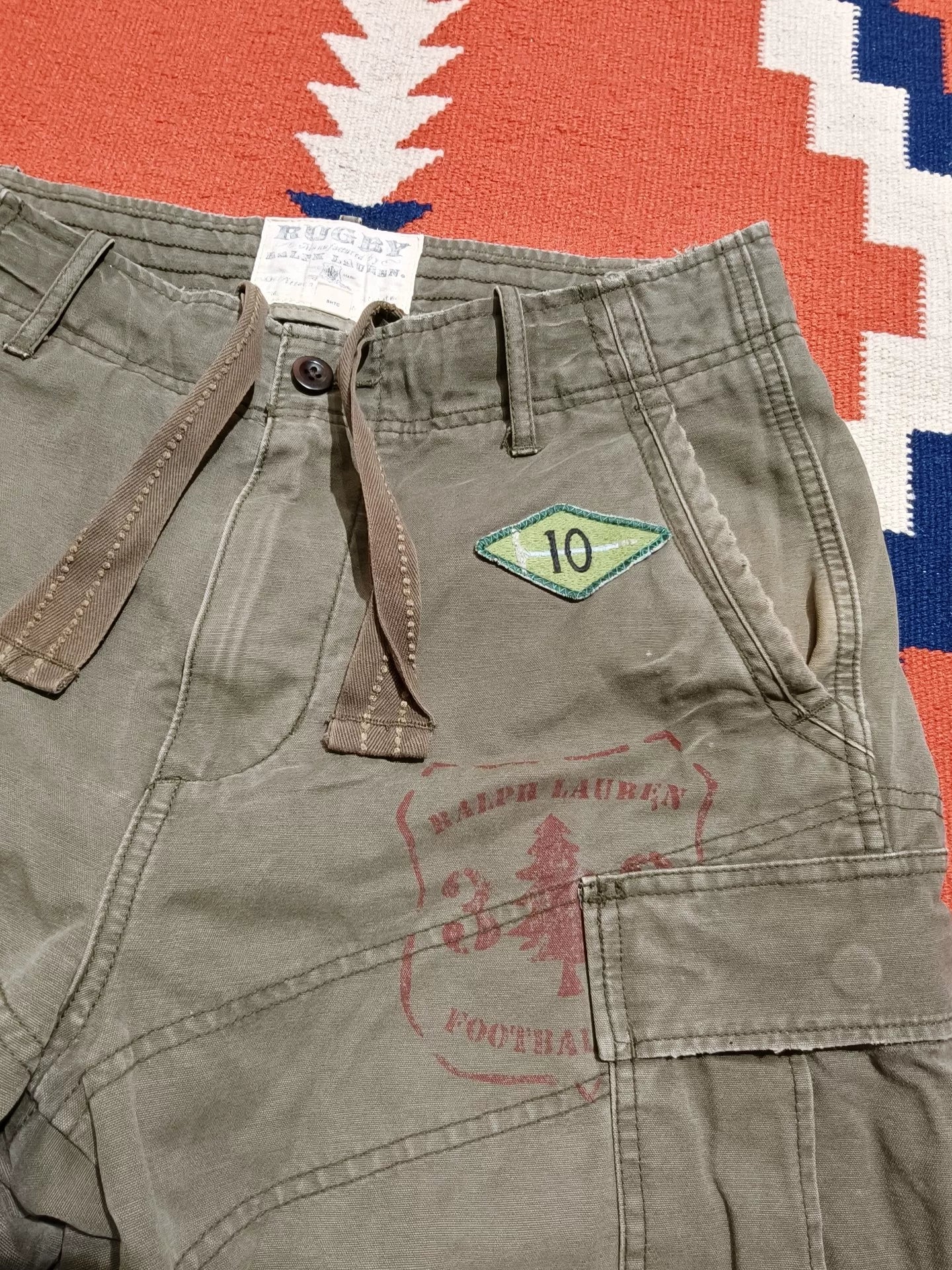 Early Heavyweight RRL Distressed Cargo Shorts