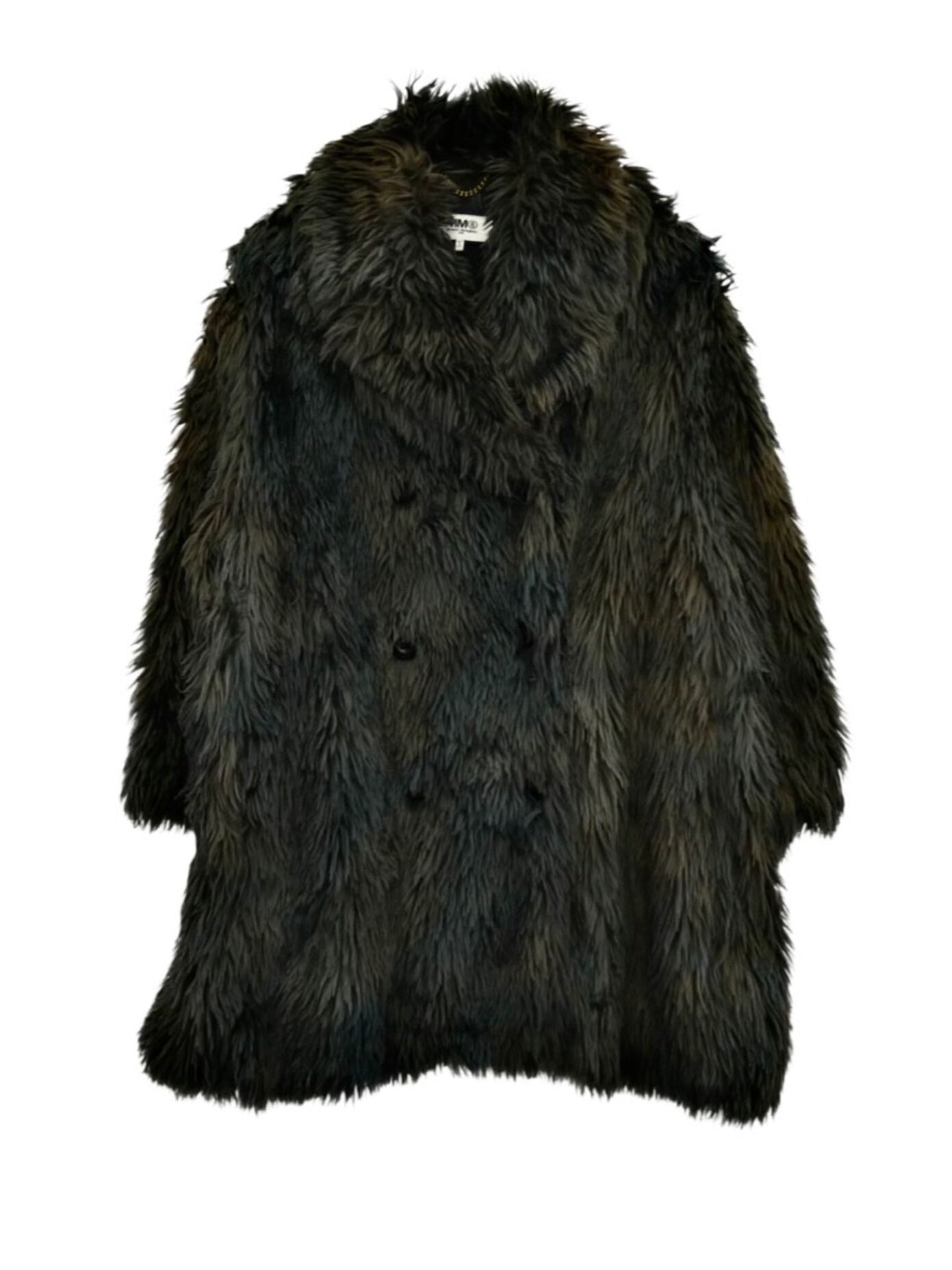 stylish dyed fur jacket by maison margiela