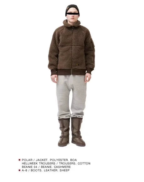 WTAPS Polar Jacket in Brown Fleece