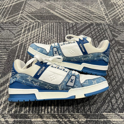 Louis Vuitton Blue Denim Trainers Size 42