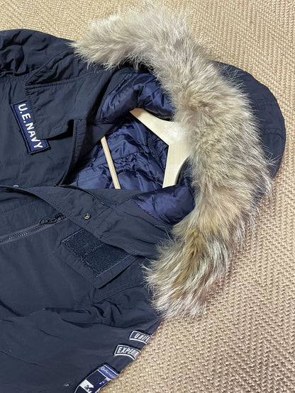 Padded Mods Coat with Fur Collar