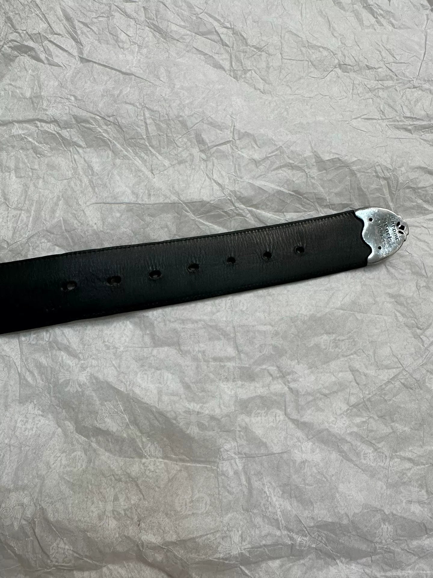 Chrome Hearts Celtic Dragon Carved Silver Belt
