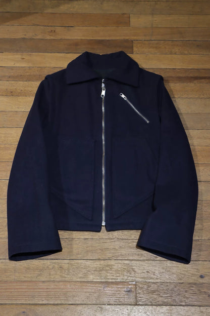 wool zippered administrative jacket by margiela