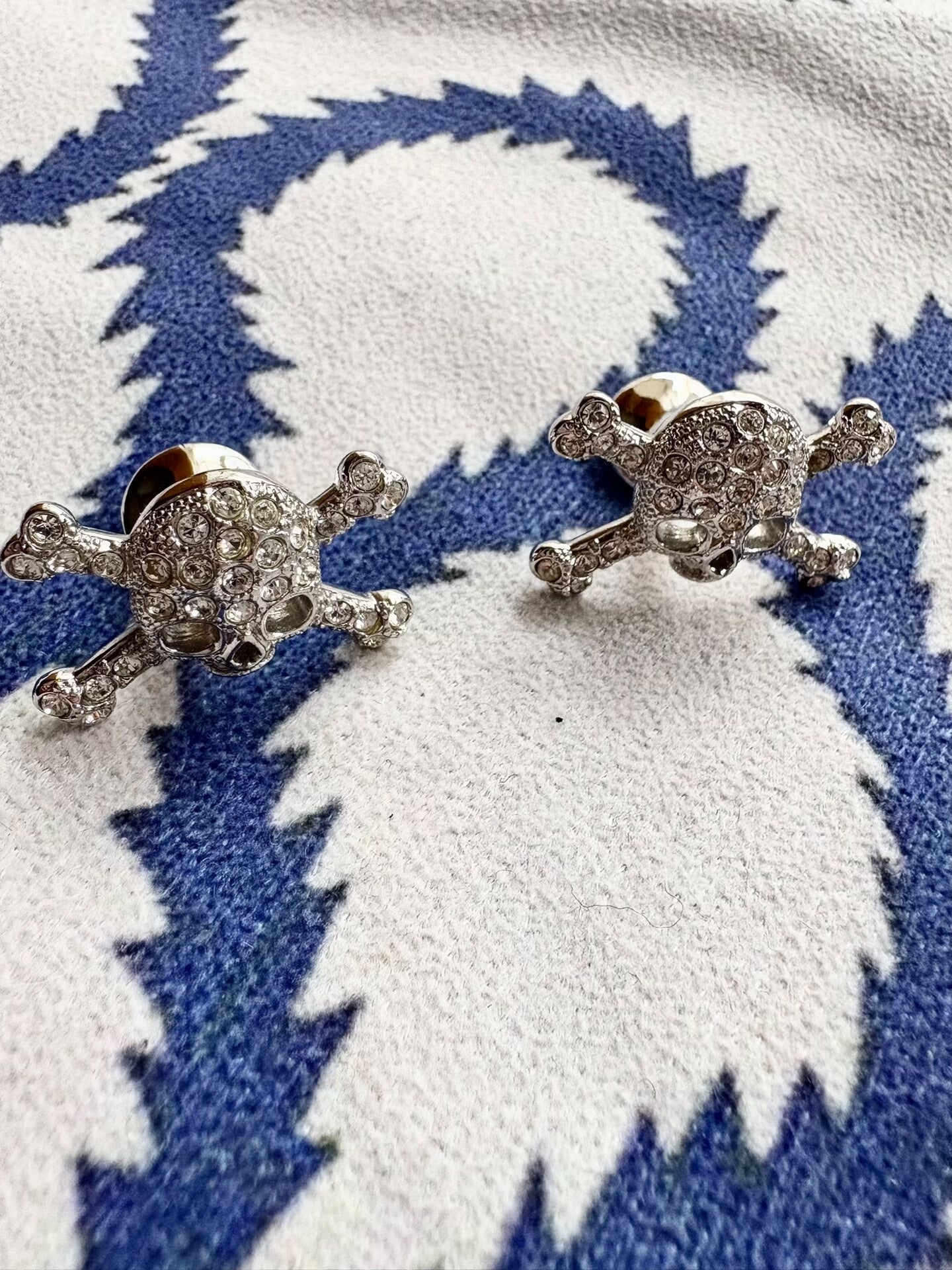 Vivienne Westwood Vintage Rhinestone Skull Cufflinks