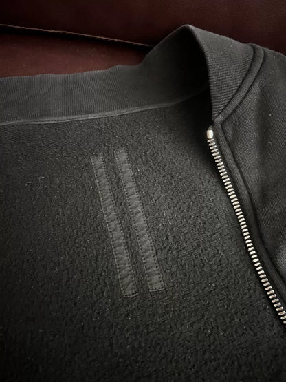 Rick Owens Black Zip Front Pilot Jacket