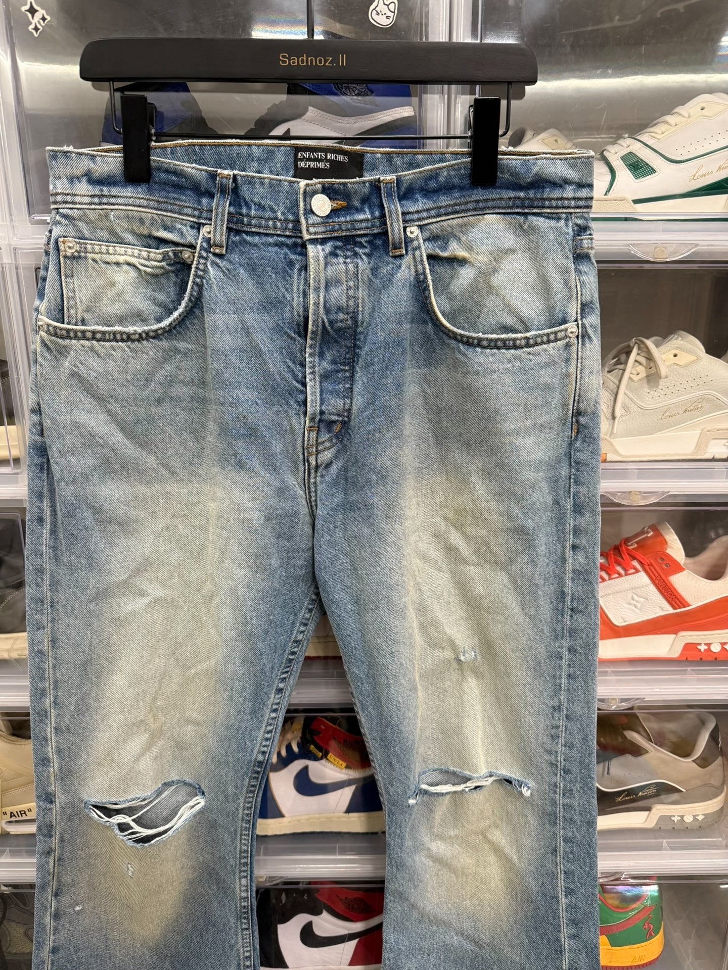 Enfants Riches Deprimes Distressed Mud-Dyed Jeans