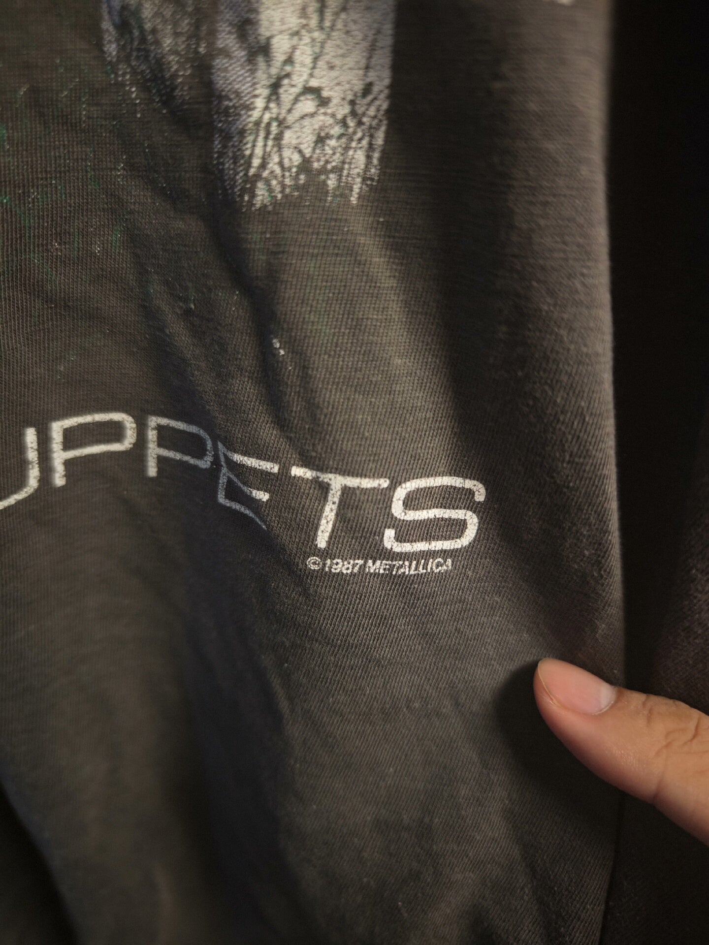 vintage metallica master of puppets gray tee