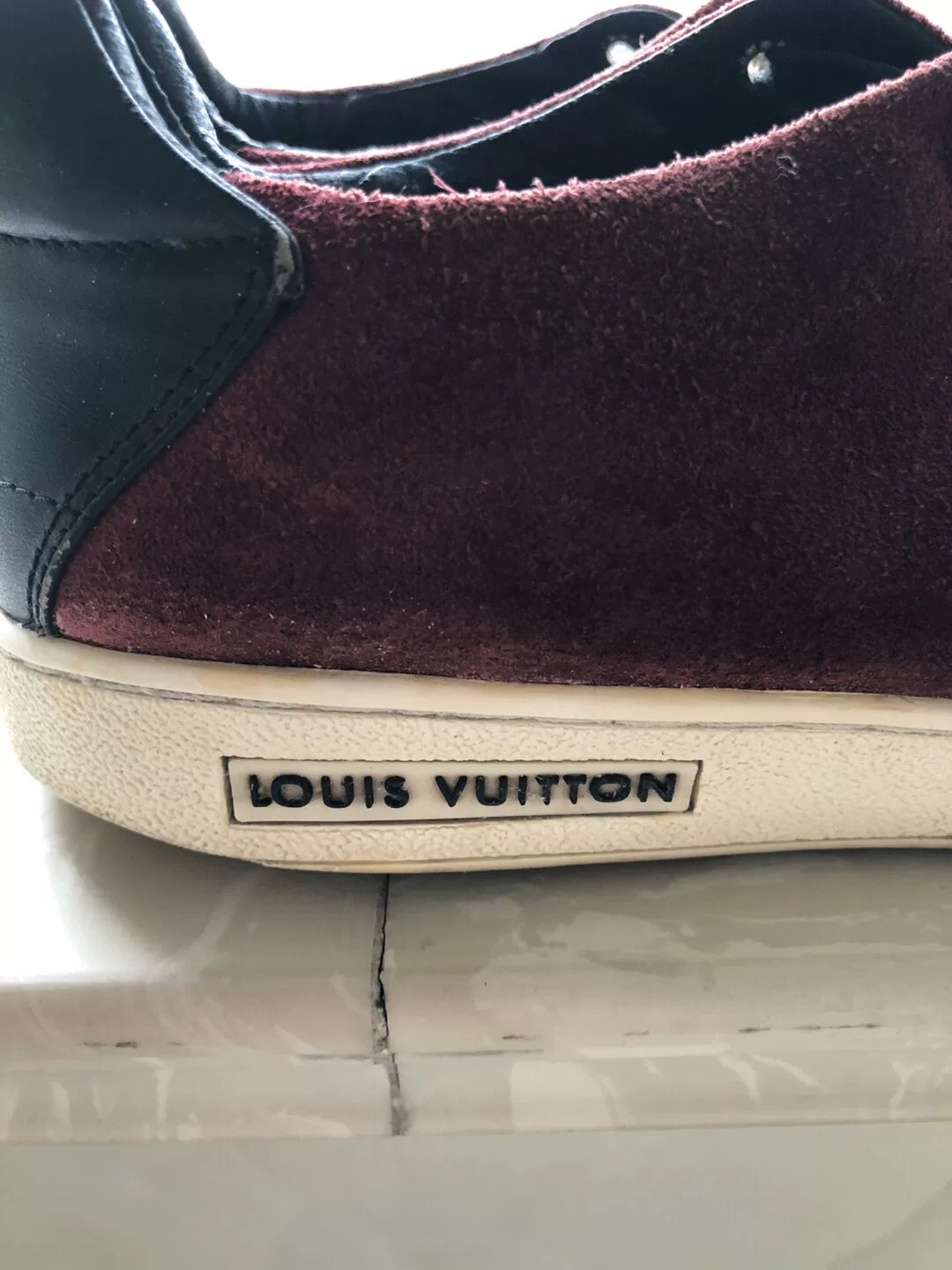 Louis Vuitton Men's Burgundy Sneakers