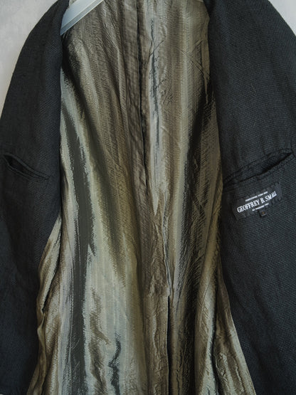 black and white artisanal jacket by geoffrey b.small