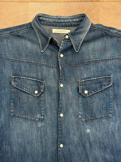 Old Joe Distressed Washed Denim Shirt