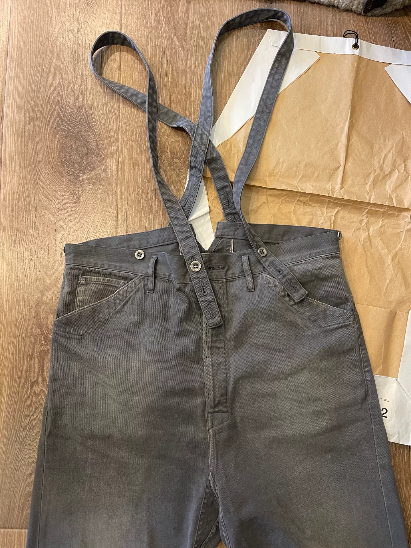 Visvim Kafka Braces Pants Grey
