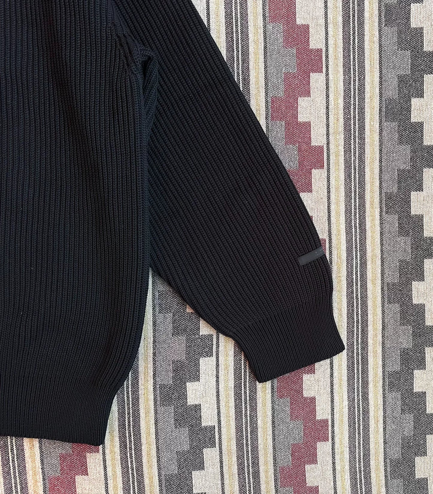 n.hoolywood crewneck knit sweater in black