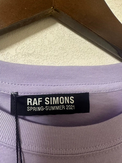 raf simons ss21 graphic t-shirt in purple