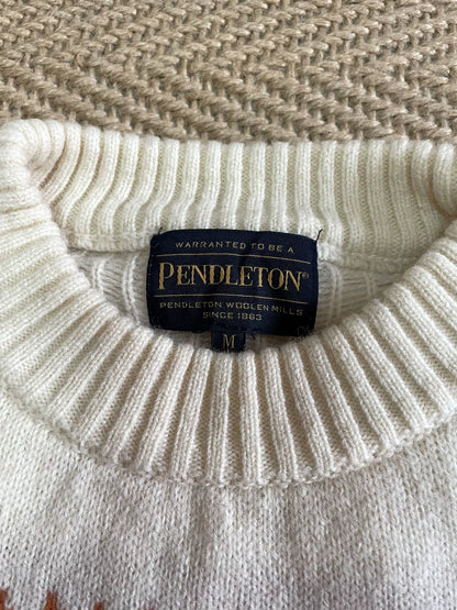 pendleton wool blend patterned pullover sweater