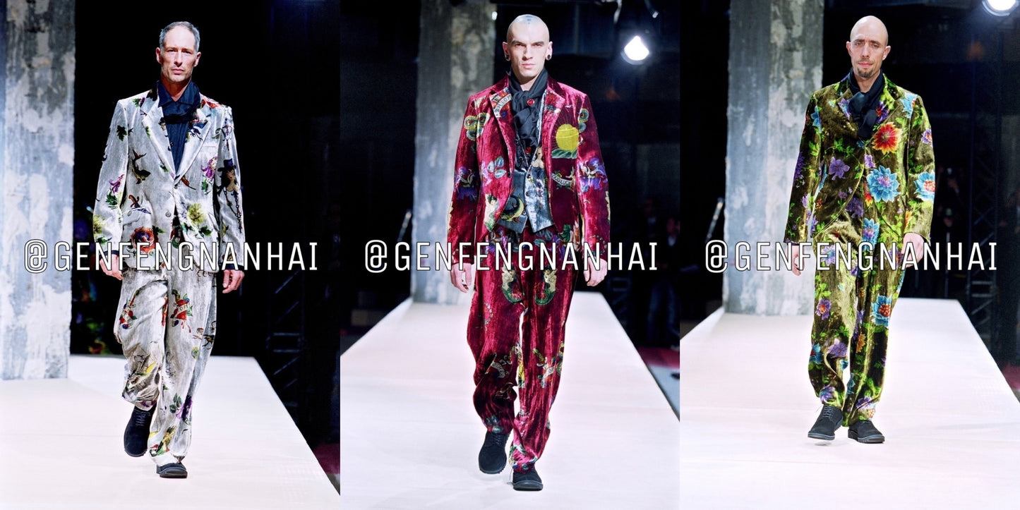 Yohji Yamamoto Two-Sided Coat with Floral Print