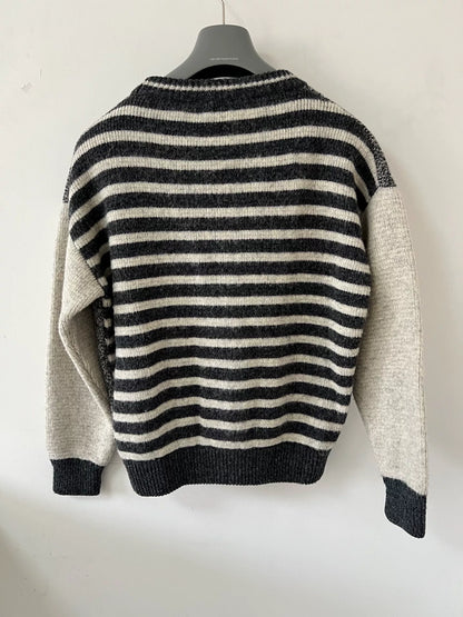 Saint Laurent Gray Cardigan with Y Patch