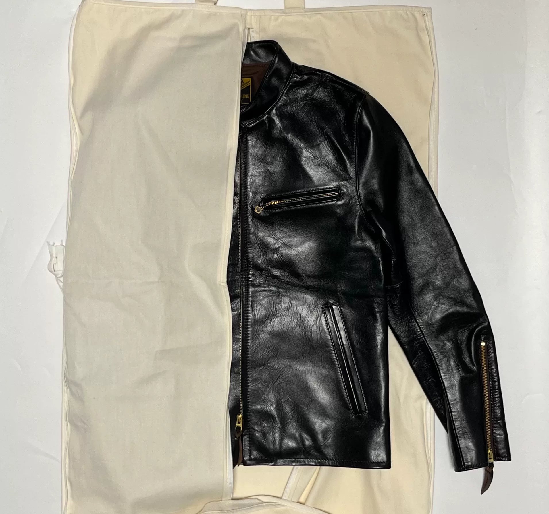 black leather jacket by Y'2 Leather