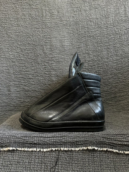 Rick Owens Black High Top Sneakers