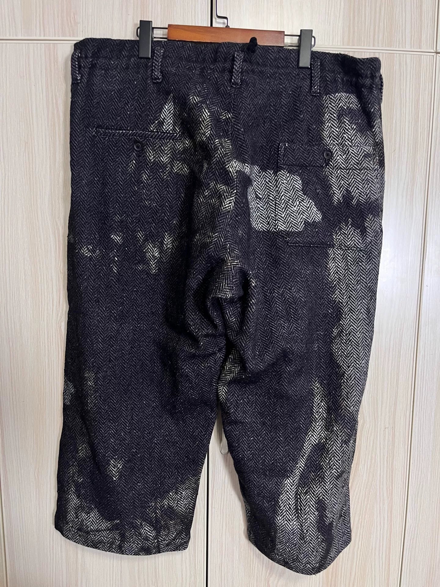 Yohji Yamamoto Black Wool Overcoat Pants