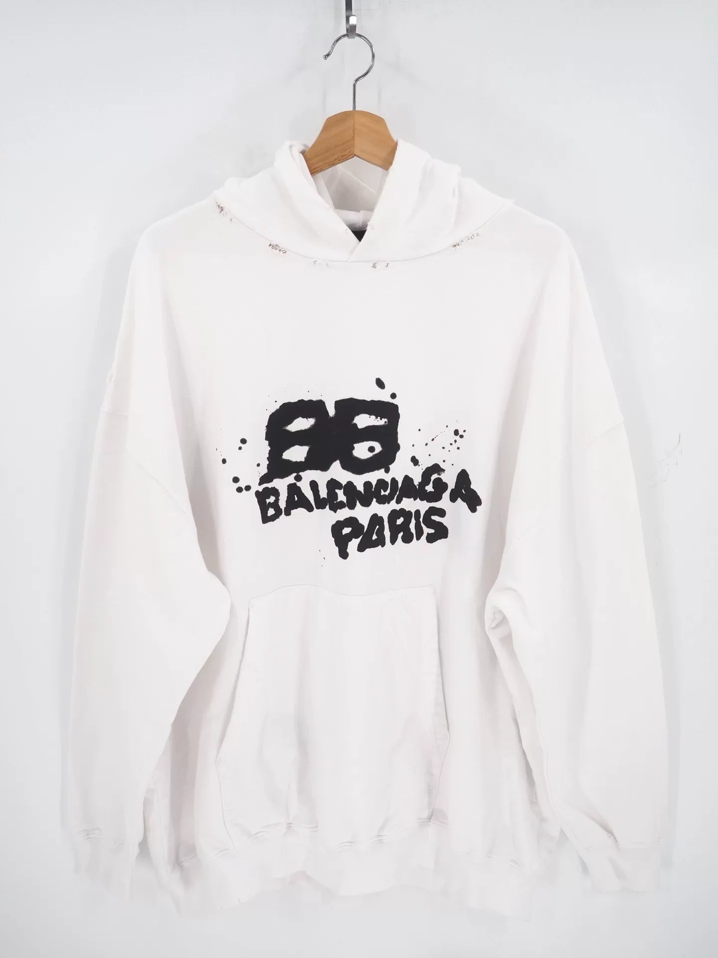 balenciaga hand drawn logo oversized hoodie