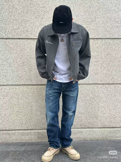 visvim rudy sb blouson jacket charcoal gray