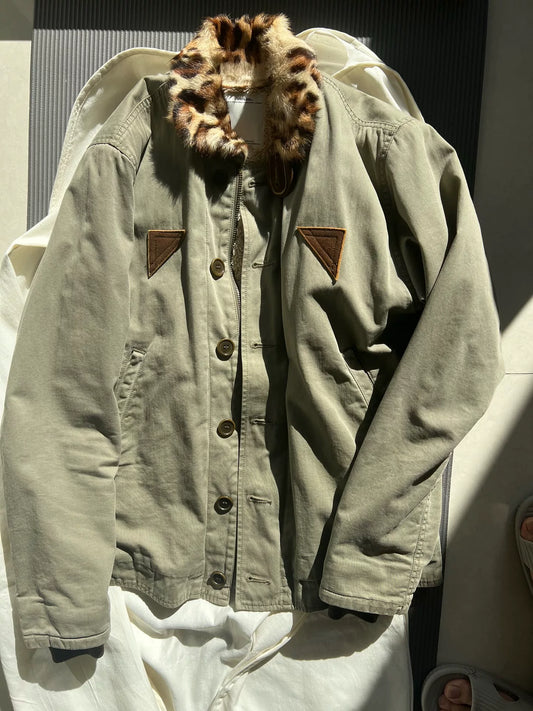 Visvim Deckhand N-1 Leopard Collar Jacket