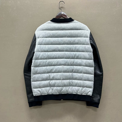 valentino color-blocked zip-up puffer jacket