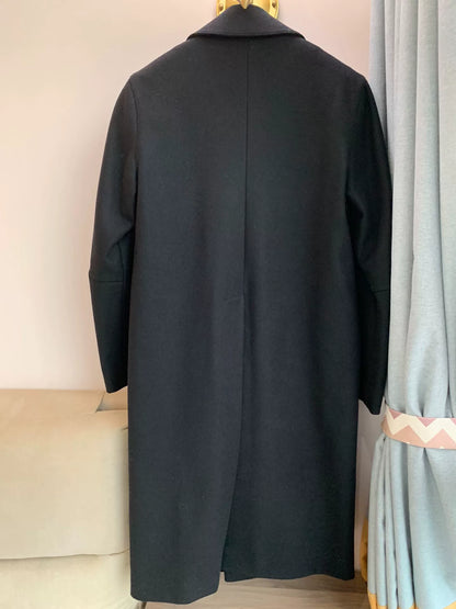 Yves Saint Laurent Rive Gauche Black Overcoat