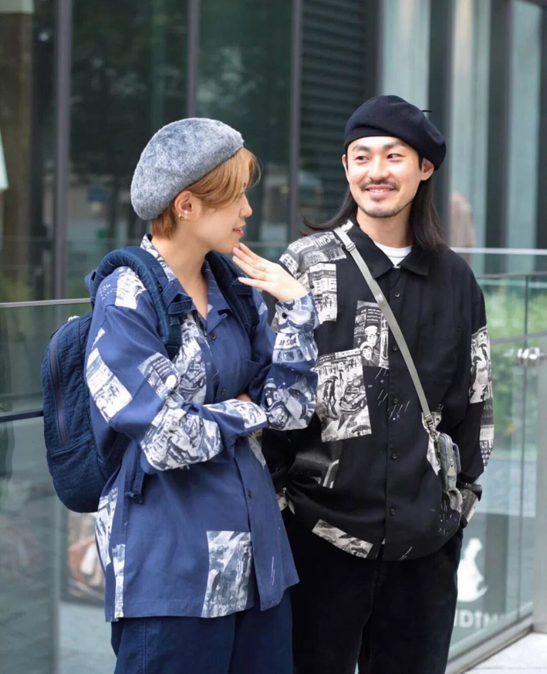 aloha long shirt with vintage prints