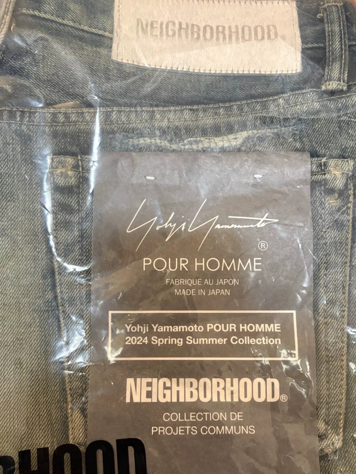 Neighborhood x Yohji Yamamoto Distressed Washed Jeans