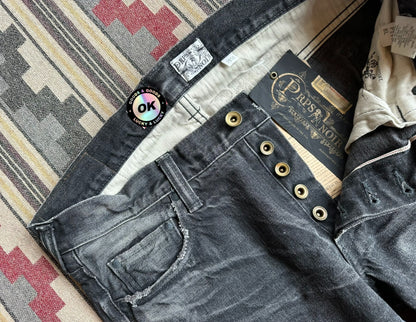 Prps Noir Distressed Selvedge Black Jeans