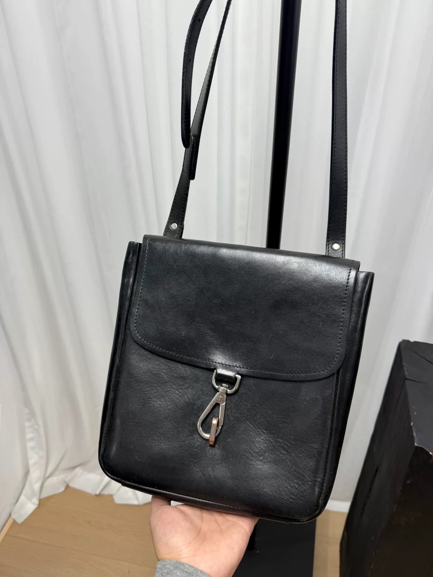 maison margiela thick leather crossbody bag