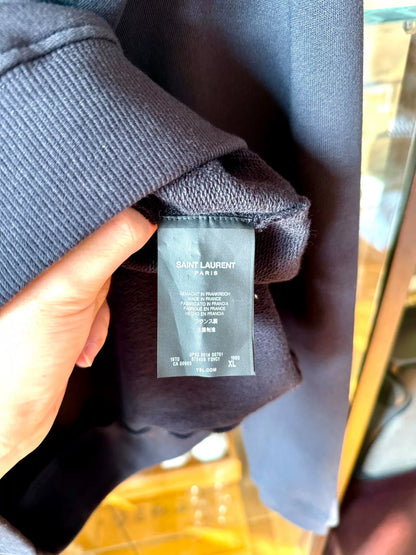 saint laurent black drawstring sweatshirt