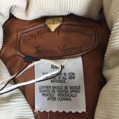 rocky mountain denim puffer vest size 40