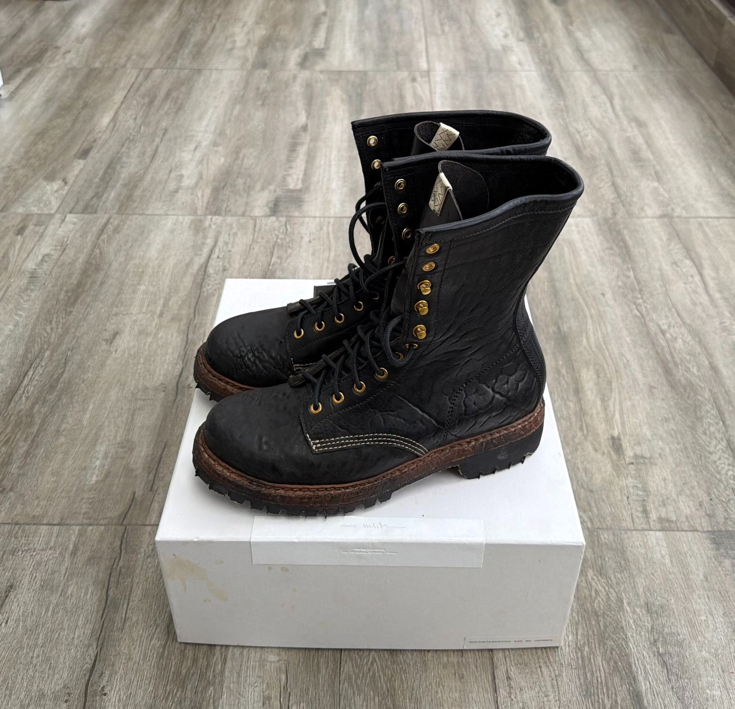 VISVIM SCOUT PLAIN TOE HI-FOLK BOOTS
