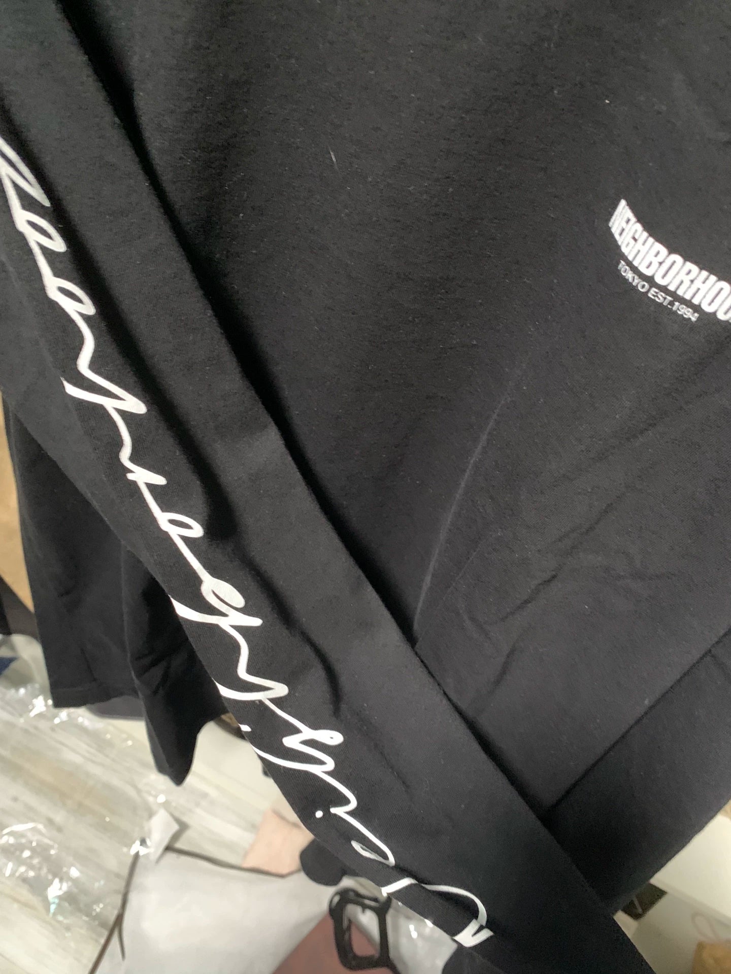 neighborhood black long sleeve sweatshirt